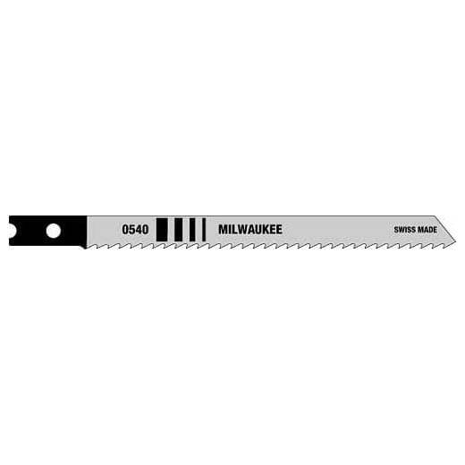 Milwaukee® 48-42-0540 General Purpose Heavy Duty Jig Saw Blade, 4 in L x 9/32 in W, 10 TPI, High Carbon Steel Cutting Edge, High Carbon Steel Body